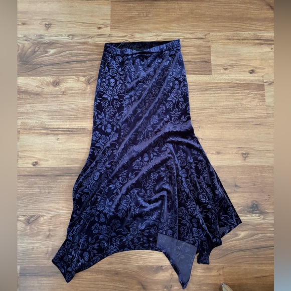 Killstar Purple velvet nature goth inspired print maxi skirt🔮 - Picture 1 of 4